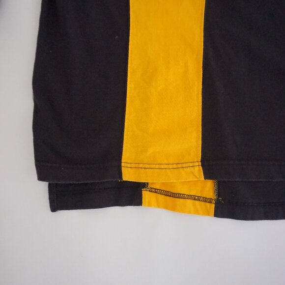 The Edge NFL Black Yellow Pittsburgh Steelers Cotton Rugby Shirt Embroidered XL - Picture 7 of 9